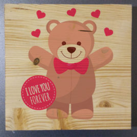Stampa su legno – I love you forever
