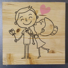 Stampa su legno – Kiss me