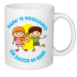 Ti vogliamo un sacco di bene – Tazza regalo – Festa del papà