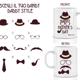 Happy father’s day – dandy style – Tazza regalo – Festa del papà