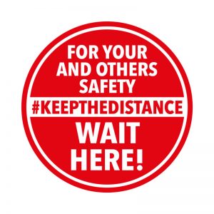 Adesivi calpestabili “#KEEP THE DISTANCE”