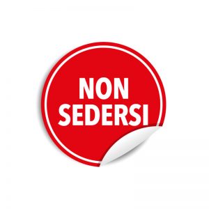 Adesivi plastificati “NON SEDERSI”