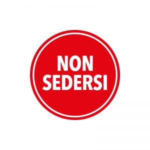 Adesivi plastificati “NON SEDERSI”