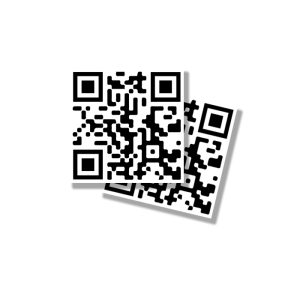 QR code adesivo per drone di 2.5 x 2.5 cm.