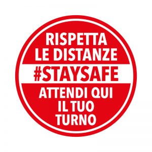 Adesivi calpestabili “STAY SAFE”