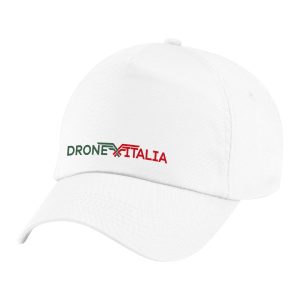 Cappellino Drone Italia – bianco con logo a colori