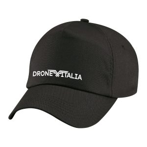 Cappellino Drone Italia – nero con logo bianco
