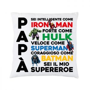 Cuscino “Papà sei il mio supereroe”