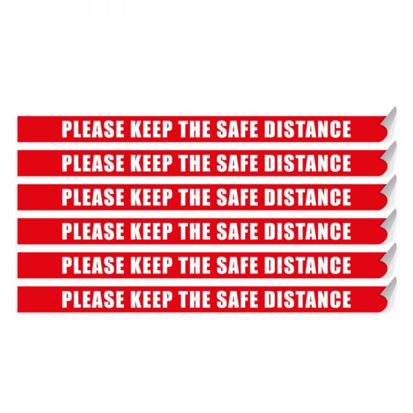 Segnaletica per pavimento "PLEASE KEEP THE SAFE DISTANCE" 