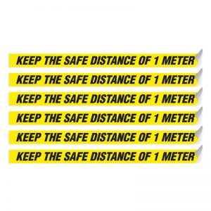 Segnaletica per pavimento “KEEP THE SAFE DISTANCE OF 1 METER”