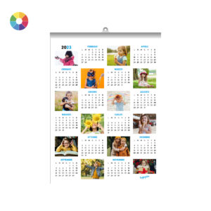 Calendario mosaico scomposto annuale 2023
