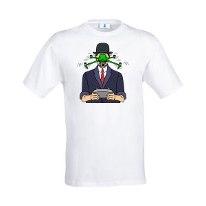 t-shirt “pilota drone Magritte”