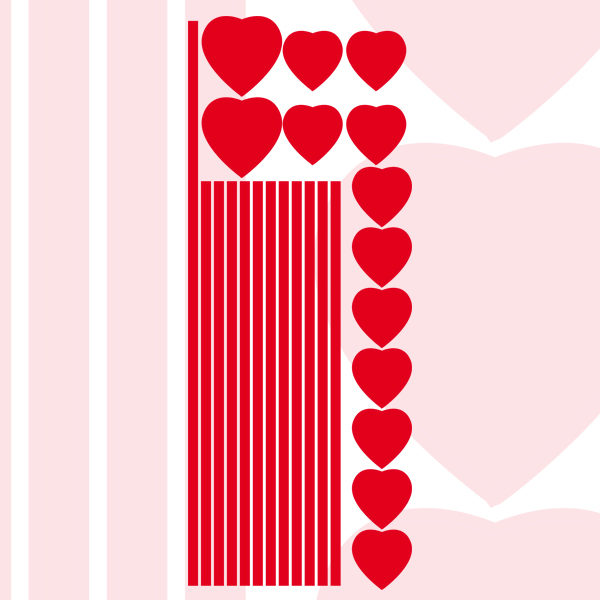 Kit Adesivi per vetrina San Valentino, Grafica, Stampa e Web