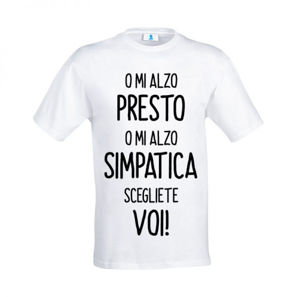 T-shirt mi alzo presto
