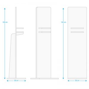 Piantana porta dispenser – Punto di sanificazione mani