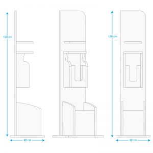 Piantana porta dispenser – Punto di sanificazione mani