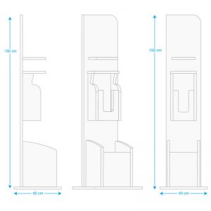 Piantana porta dispenser – Punto di sanificazione mani