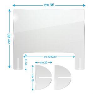 Plexiglass 95x80cm con fessura