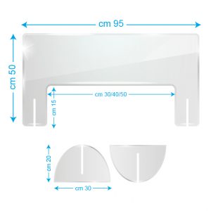 Plexiglass 95x50cm con fessura