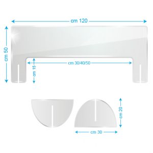 Plexiglass 120x50cm con fessura