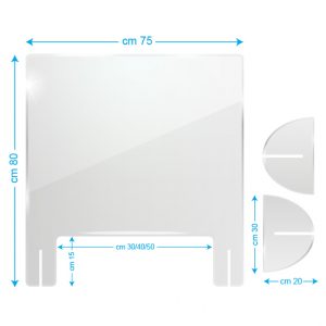 Plexiglass 75x80cm con fessura