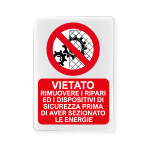 Vietato rimuovere i ripari