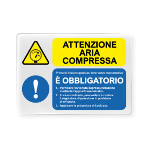 Attenzione aria compressa / Obbligo