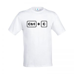 T-shirt “Ctrl+C” e Baby Body “Ctrl+V”