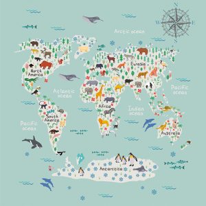 Wallsticker “World map”